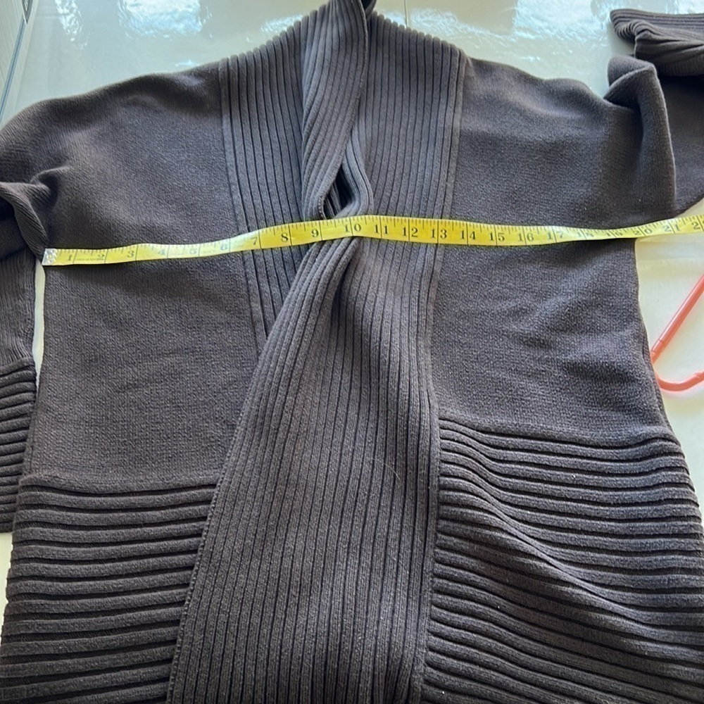 ABBIE Mags Open Front Cardigan Brown - Picture 7 of 8